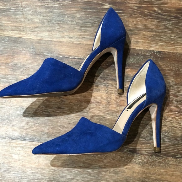 Zara Basic blue pointy toe heels Size 6 - Picture 4 of 11